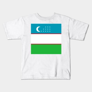 Uzbekistan Flag Kids T-Shirt